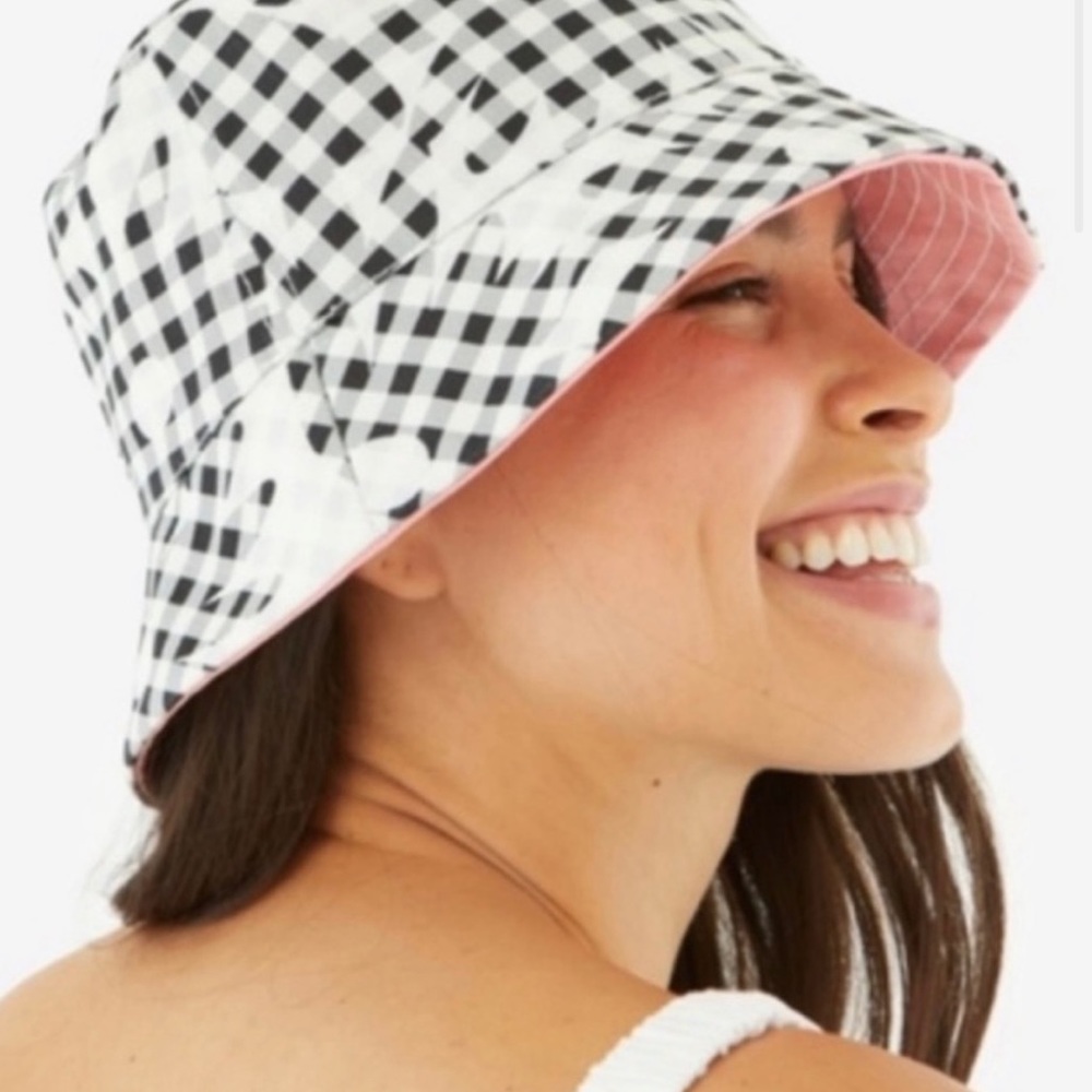 KATE SPADE NEW YORK Daisy Gingham Reversible Bucket Hat